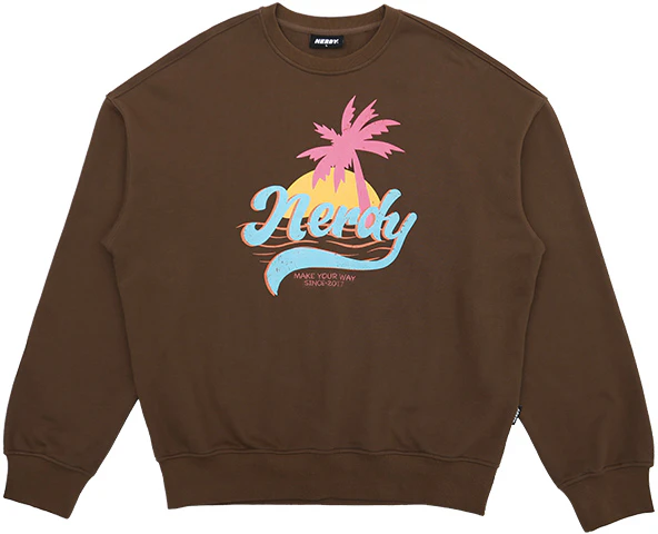 nerdy-ss-23-floral-logo-oversized-sweatshirt-unisex-brown-pnec-23-kc-0441