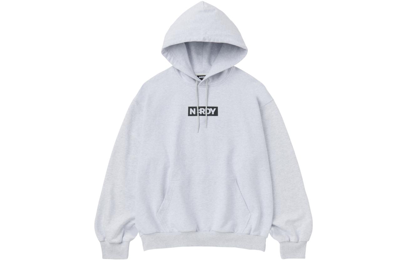 Nerdy SS23 Gray Oversized Drop-Shoulder Hoodie Unisex Casual Sweatshirt. PNES23KE6046
