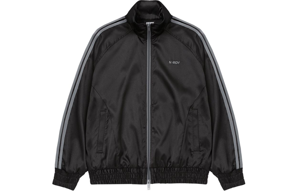 Nerdy SS24 Logo Raglan Sleeve Stand Collar Jacket Black PNES24TR0401