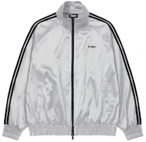 Nerdy SS24 Silver Logo Raglan Sleeve Stand Collar Jacket Men PNES24TR0418 Nerdy SS24 Silver Logo Raglan Sleeve Stand Collar Jacket Men PNES24TR0418