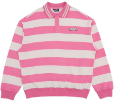 Nerdy Striped Color-Block Polo Sweatshirt Pink Unisex PNEQ23LT0209 Nerdy Striped Color-Block Polo Sweatshirt Pink Unisex PNEQ23LT0209
