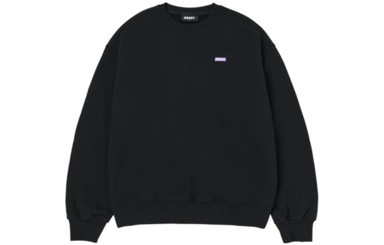 Nerdy Unisex Black Crewneck Pullover Long Sleeve Sweatshirt PNEW22KC1001