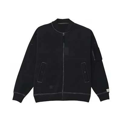 New Balance 1000 FW23 Black Retro Flight Jacket with Zip Pocket AMJ35102-BK