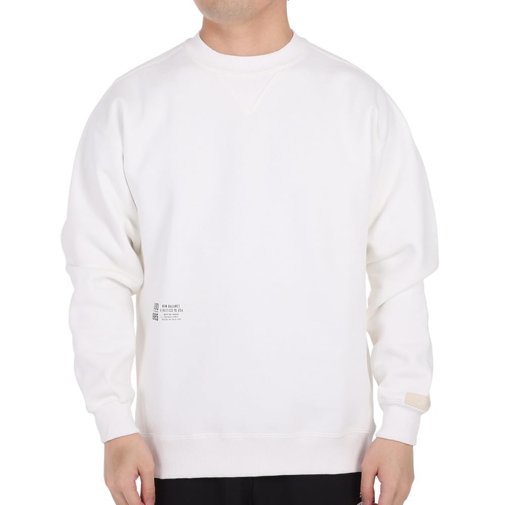 New Balance 1000R FW22 Retro Logo Pullover Sweatshirt White Casual AMT25019-SST