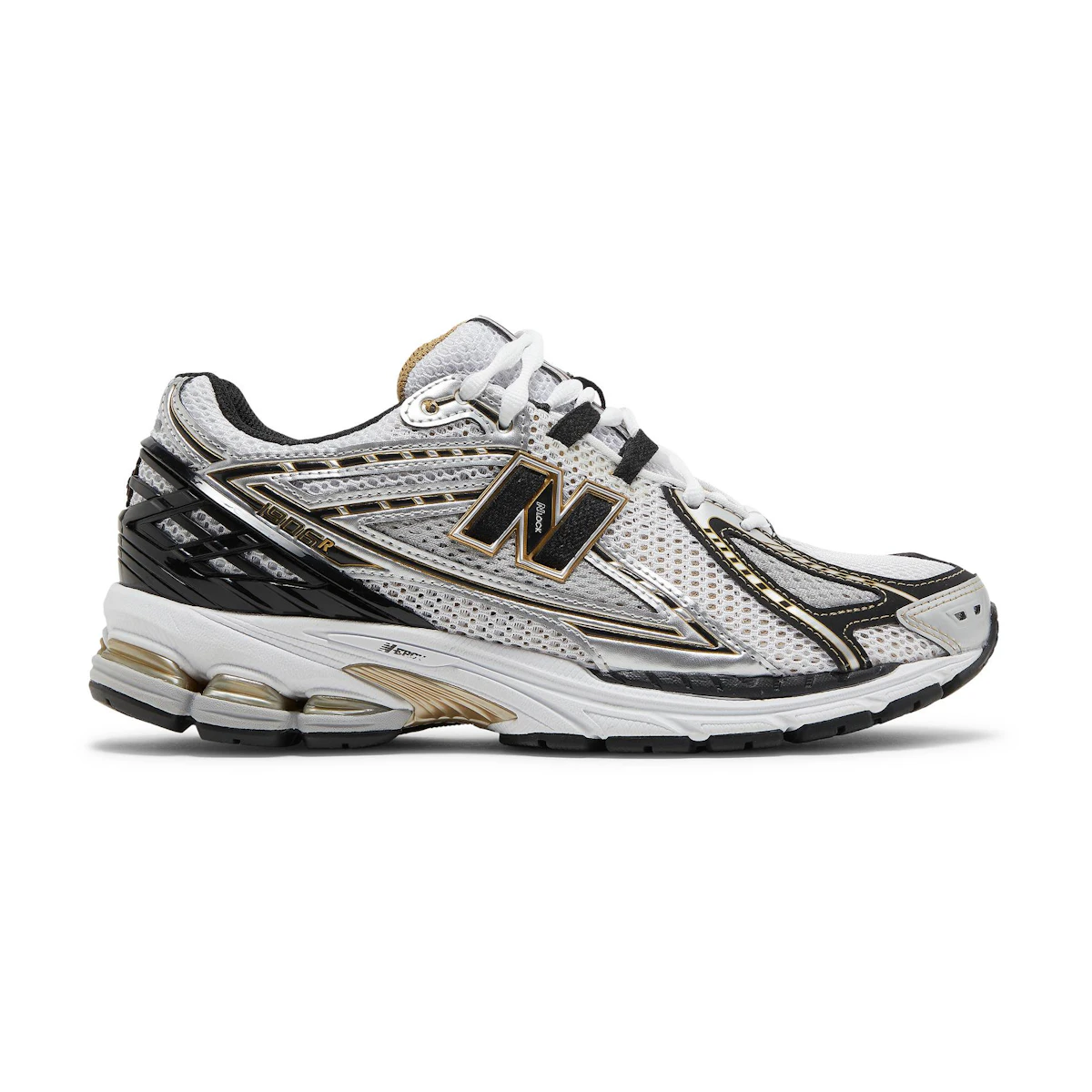 New balance white and gold sneakers sales