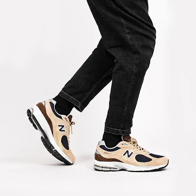 New Balance 2002R Beige Navy Blue ML2002R5
