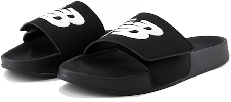 New Balance 舒適時尚 防滑防磨一字拖鞋 男女同款 黑色 Lookbook New Balance 舒適時尚 防滑防磨一字拖鞋 男女同款 黑色