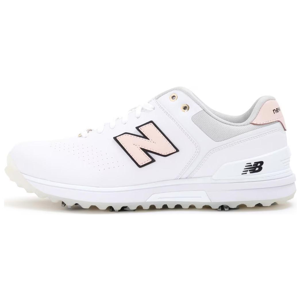 New Balance 3000 v3 Low Golf Shoes White/Pink Breathable Comfort 2E. UG3000MP