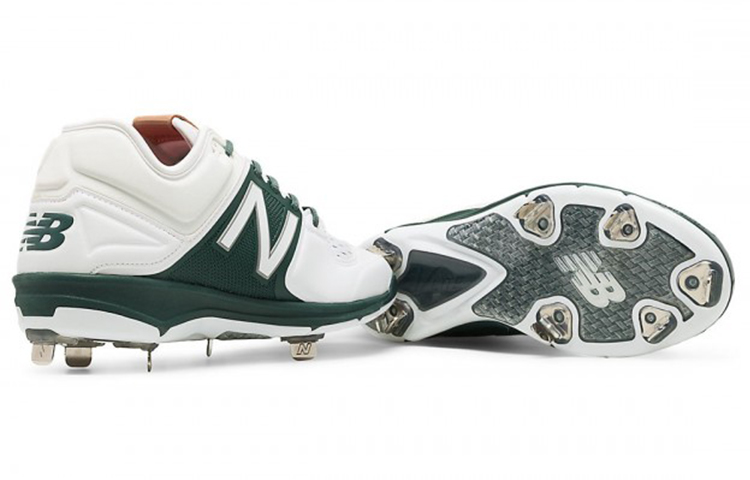 Shop New Balance 3000 v3 Metal 低筒防滑耐磨訓練鞋 白綠色