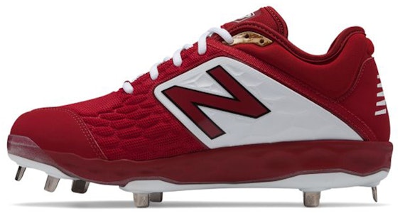 New Balance 低筒 3000 v4 金屬 防滑耐磨訓練鞋 紅白色 Buy New Balance 低筒 3000 v4 金屬 防滑耐磨訓練鞋 紅白色