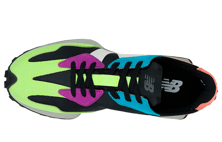 Lookbook New Balance 327 'Hitam Hijau Merah Muda' MS327ER