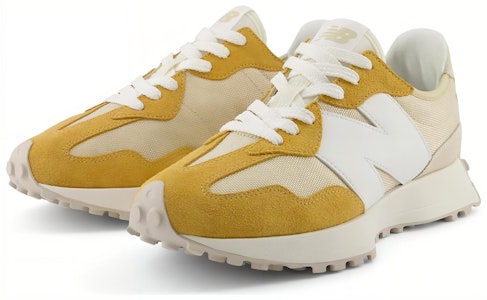 New Balance NB 327 舒適 復古 皮革防滑耐磨 低幫 休閒跑步鞋 男女同款 米黃 Lookbook New Balance NB 327 舒適 復古 皮革防滑耐磨 低幫 休閒跑步鞋 男女同款 米黃