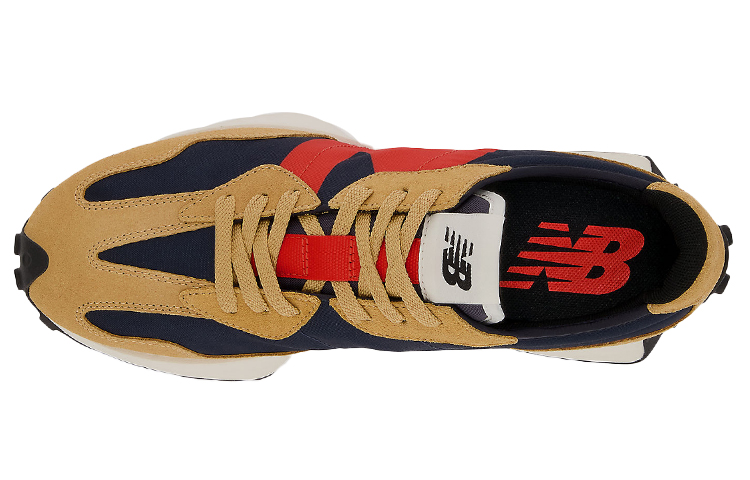 Lookbook ニューバランス327 ブラウン/レッド/ブルー MS327MG1