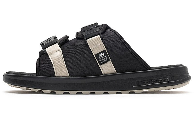 New Balance 330 Series Splicing Athleisure Casual Sports Unisex Black Slippers SDL330BM
