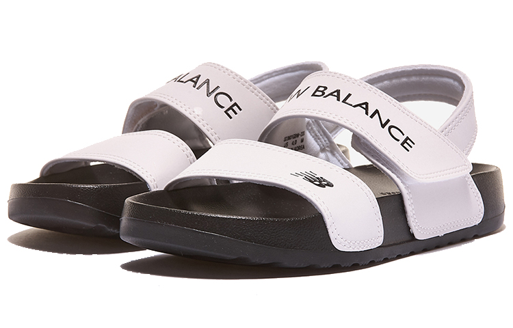 Order New Balance 3601系列 魔術貼 露趾平跟運動涼鞋 黑白色