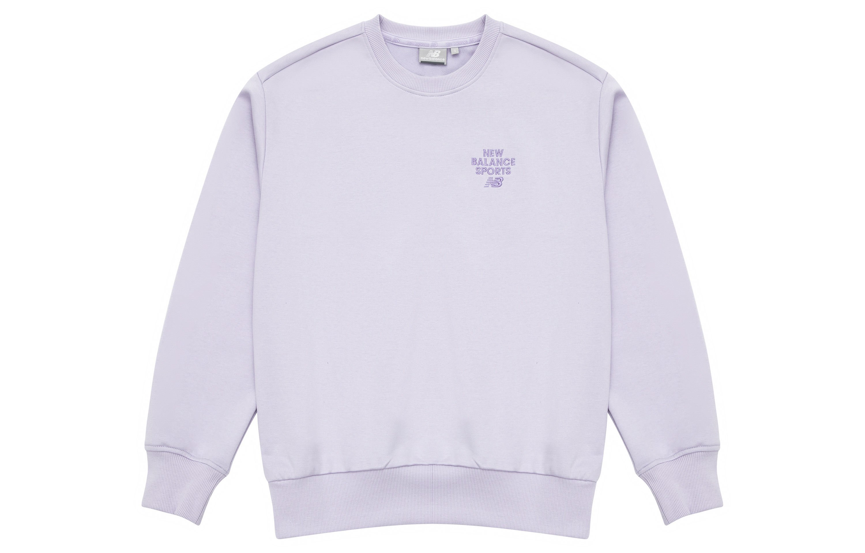 New Balance 3D Logo Embroidered Relaxed Purple Long Sleeve Sweatshirt Unisex 5CD12152-DV
