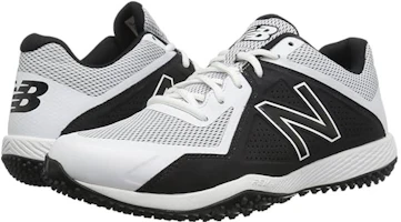Lookbook New Balance 4040 v4 低筒草地棒球 一體式粗顆粒外底 耐磨防滑 实战籃球鞋 男款 黑白色