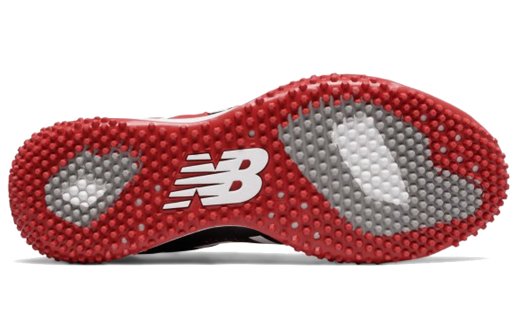 Shop New Balance 低筒 4040 v4 Turf Baseball 透氣耐磨 實戰棒球鞋 紅黑色