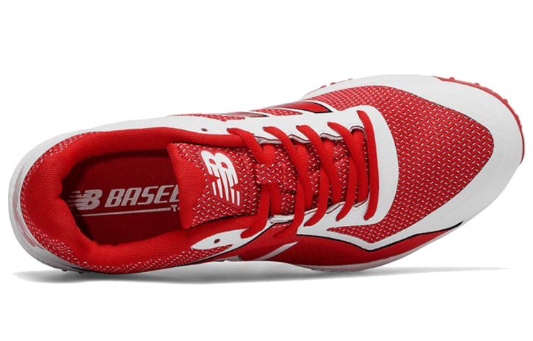 Lookbook New Balance 4040 v4 Turf Baseball 防滑耐磨 低筒 籃球鞋 男款 紅白色