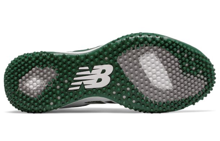 Shop New Balance 4040 v4 低筒草地棒球一體式粗粒鞋底 運動 力耐磨滑篮球鞋-男款-綠白色