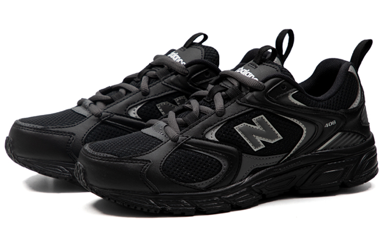 Shop New Balance 408系列 透氣 低筒 跑步鞋 男女同款 黑色