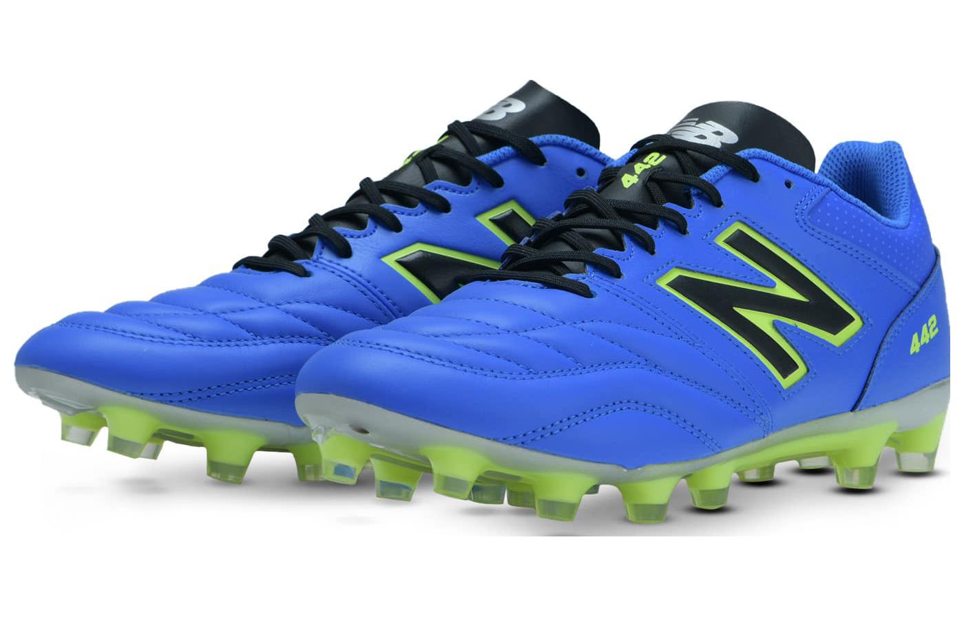 Lookbook New Balance 442 HG BH2 防滑耐磨 硬地足球場足球鞋 藍色