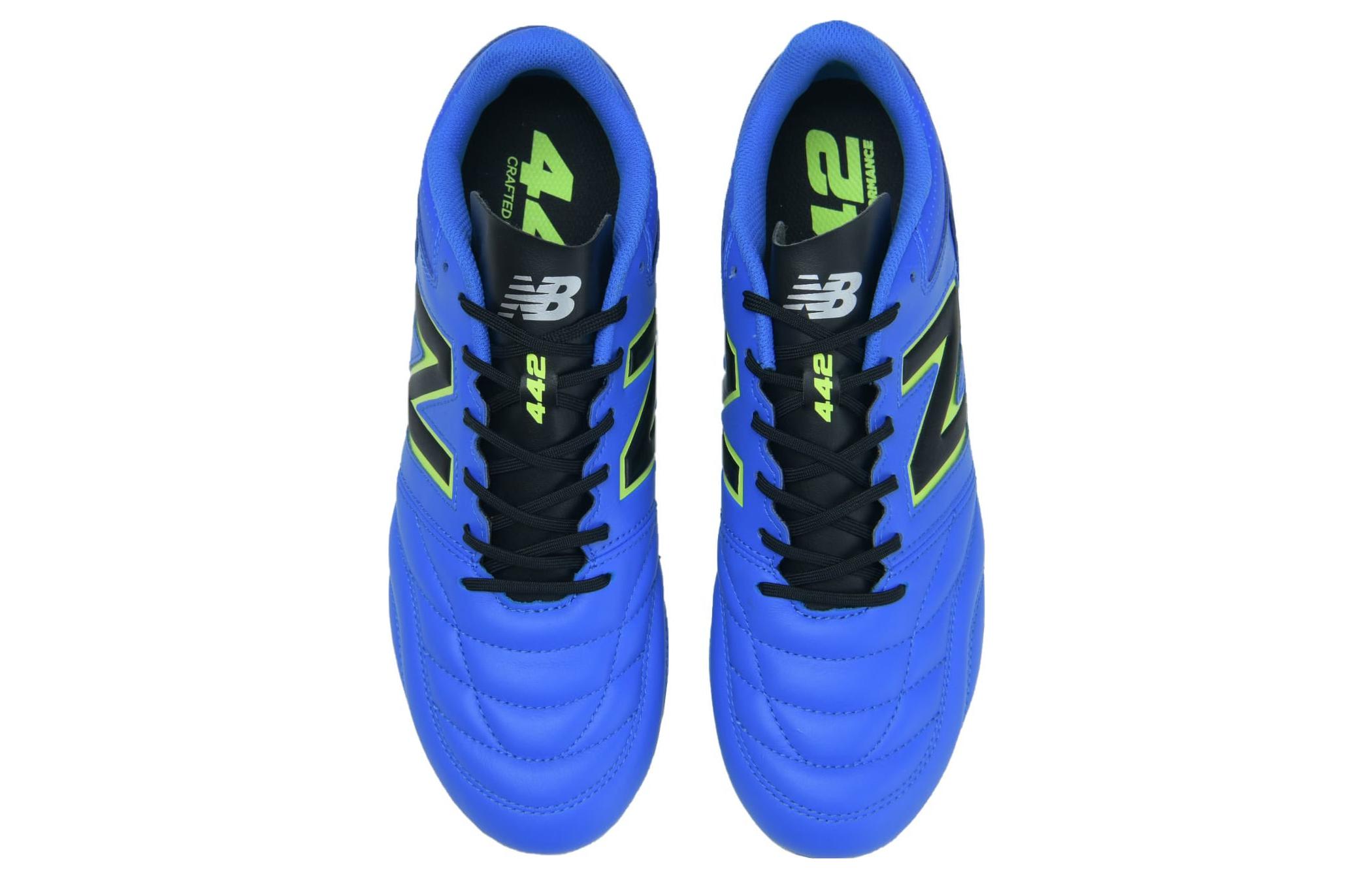 Shop New Balance 442 HG BH2 防滑耐磨 硬地足球場足球鞋 藍色
