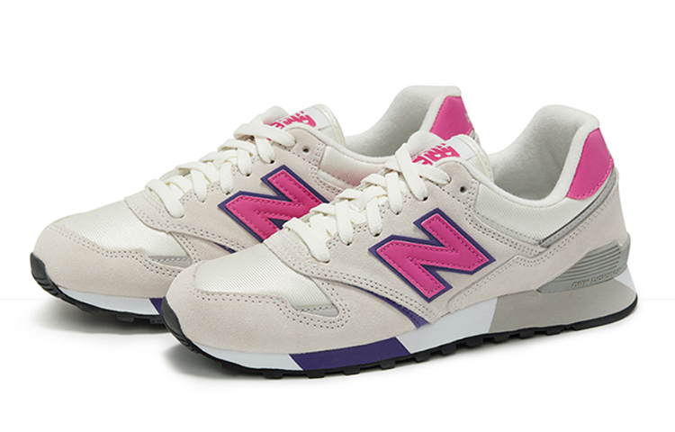 Lookbook New Balance NB 446 復古 低筒 跑步鞋 男女款 白粉色 D寬