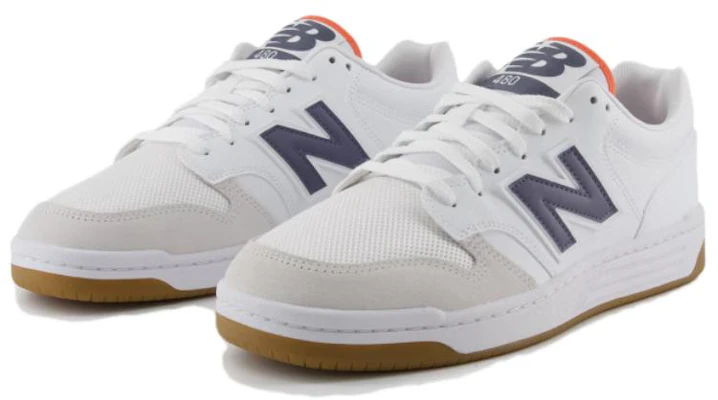 New Balance NB 480 防滑耐磨 低筒 板鞋 通用款 白灰 Shop New Balance NB 480 防滑耐磨 低筒 板鞋 通用款 白灰
