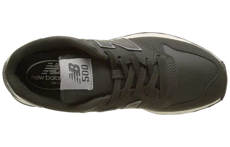 Shop New Balance 500系列 減震耐磨防滑 低筒休閒跑步鞋 綠色