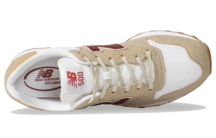 NB 500 Casual Sports Shoes 'Beige White' 圖 3