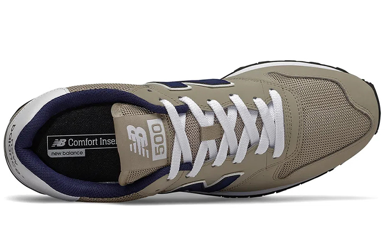Lookbook New Balance NB 500 透氣耐磨 低幫 跑步鞋 男款 淺褐色