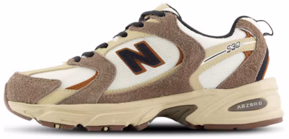 New Balance 530 Casual Running Shoes White/Brown - Comfortable & Minimalist MR530SNC New Balance 530 Casual Running Shoes White/Brown - Comfortable & Minimalist MR530SNC