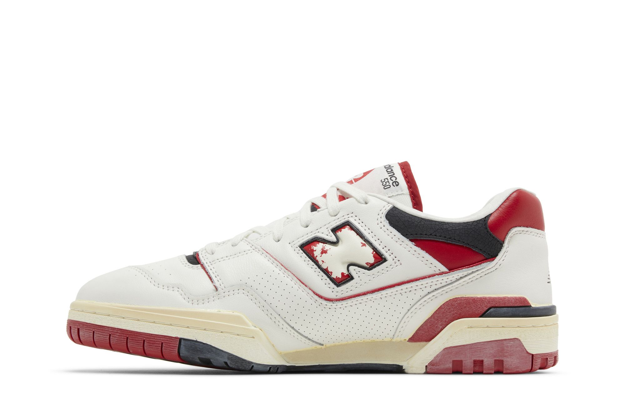 Shop New Balance NB 550 "復古紅" 防滑 低筒 復古籃球鞋 男女款 白紅色
