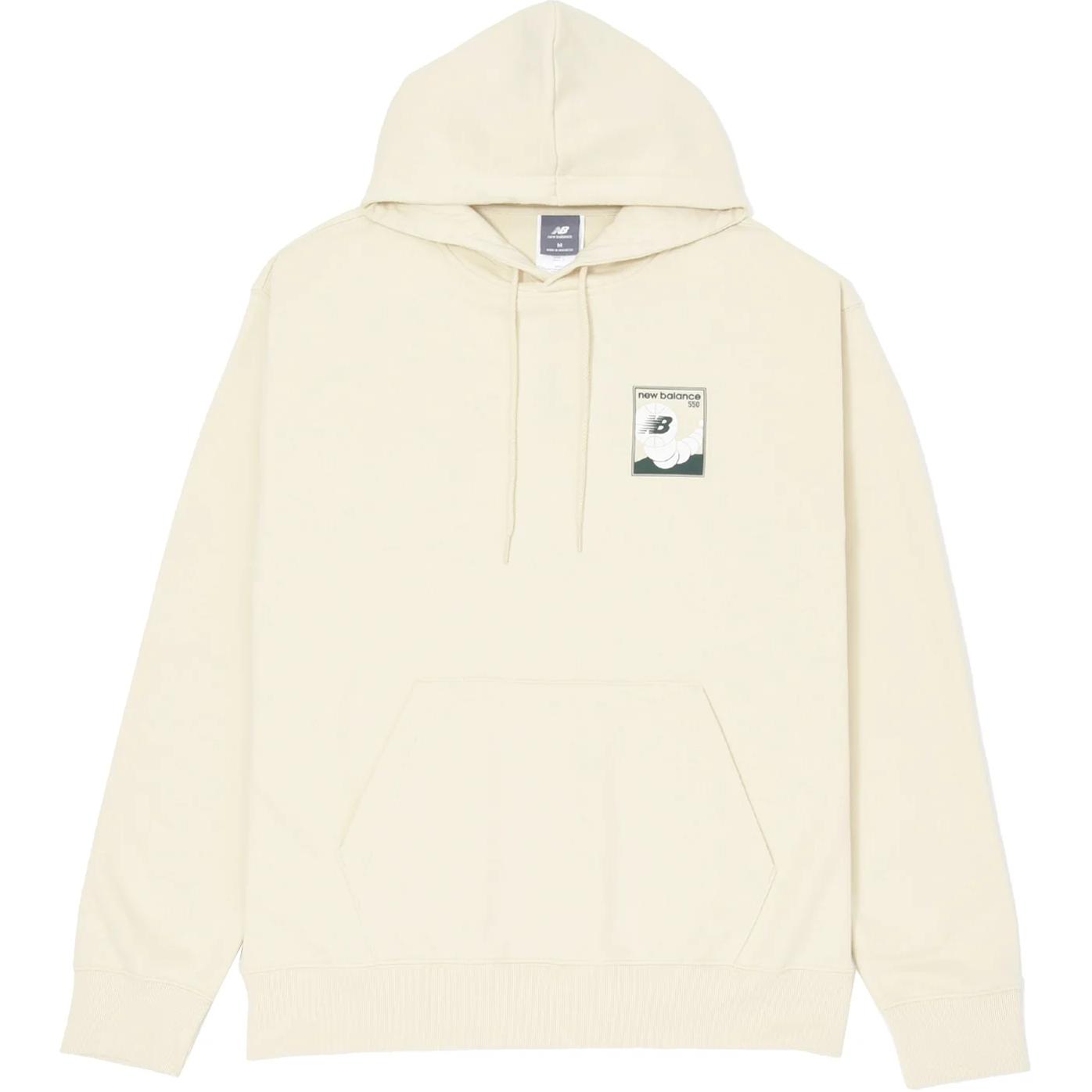 New Balance 550 League Loose Hoodie Light Moss Green MT43573-PAM