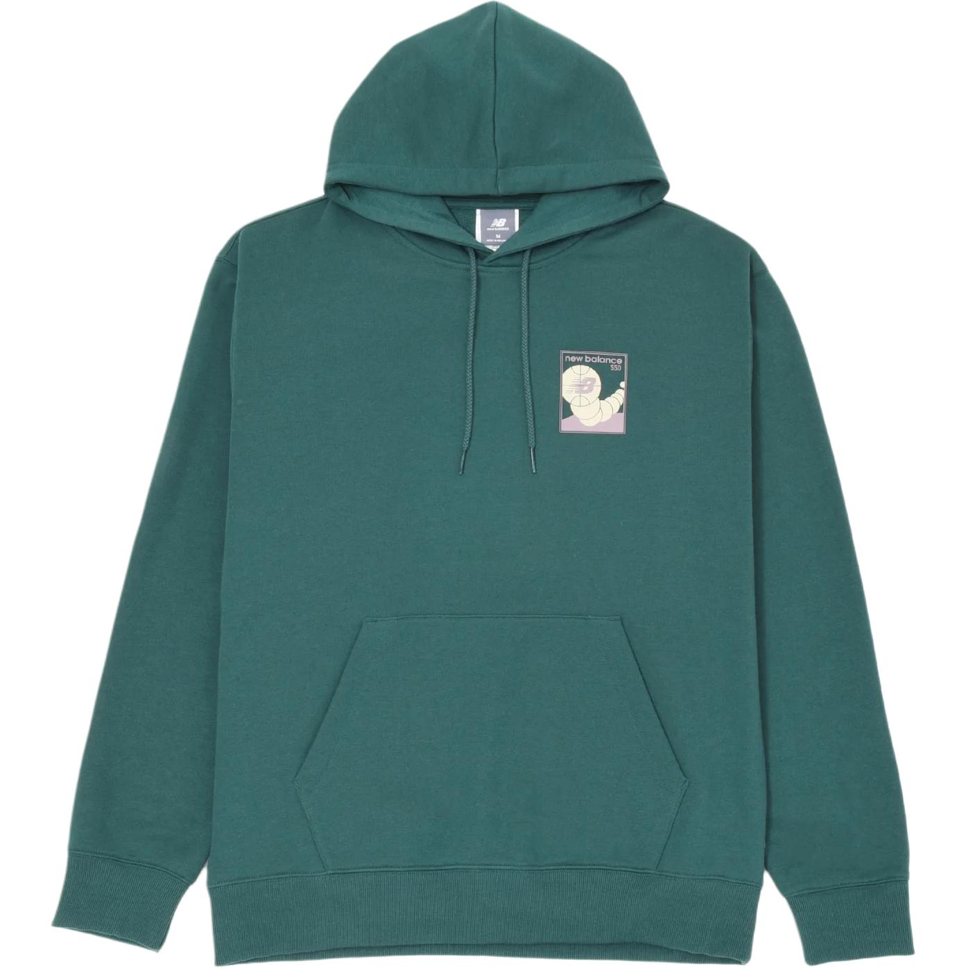 New Balance 550 League Oversized Hoodie Nightwatch Green MT43573-NWG