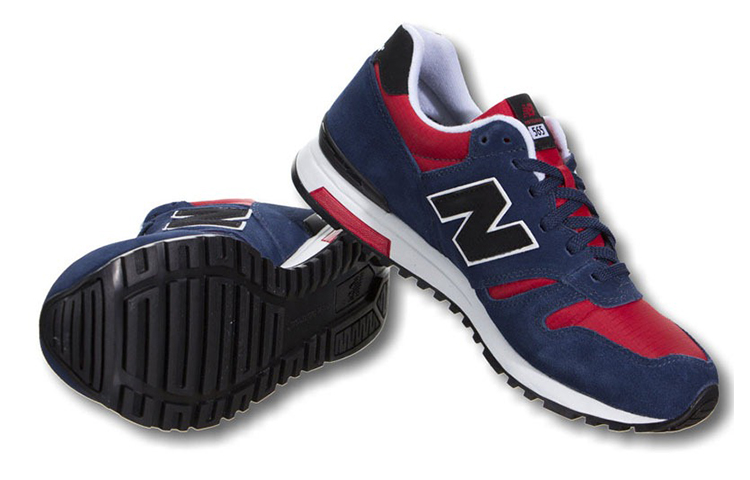 Lookbook New Balance 565 Low-Top Blau/ ''Rot'' Sneakers ML565AAA