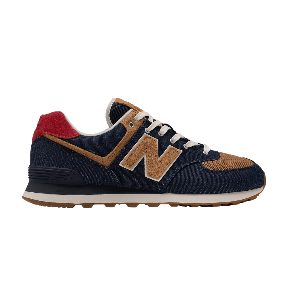 NB 574 4E Wide 'Denim - Pigment Team Red'