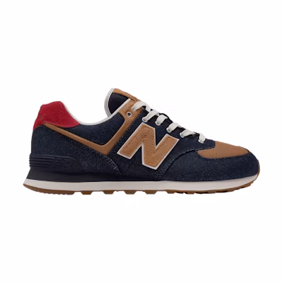 NB 574 4E Wide 'Denim - Pigment Team Red'