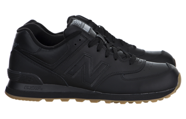 Order 新百伦 NB 574 皮革 耐磨防滑 低帮 跑步鞋 男款 黑色