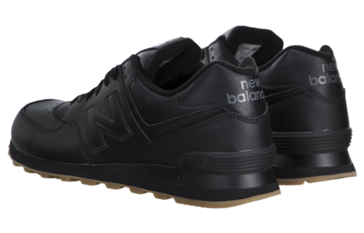 Lookbook 新百伦 NB 574 皮革 耐磨防滑 低帮 跑步鞋 男款 黑色