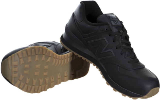 新百伦 NB 574 皮革 耐磨防滑 低帮 跑步鞋 男款 黑色 Shop 新百伦 NB 574 皮革 耐磨防滑 低帮 跑步鞋 男款 黑色