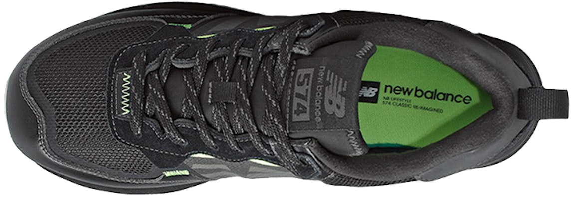New Balance 574 'Black Bleached Lime Glow' ML574IDC Shop New Balance 574 'Black Bleached Lime Glow' ML574IDC