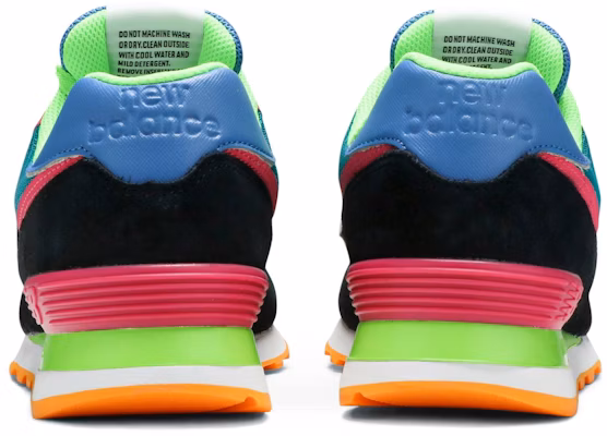 New balance 574 hot sale black energy lime