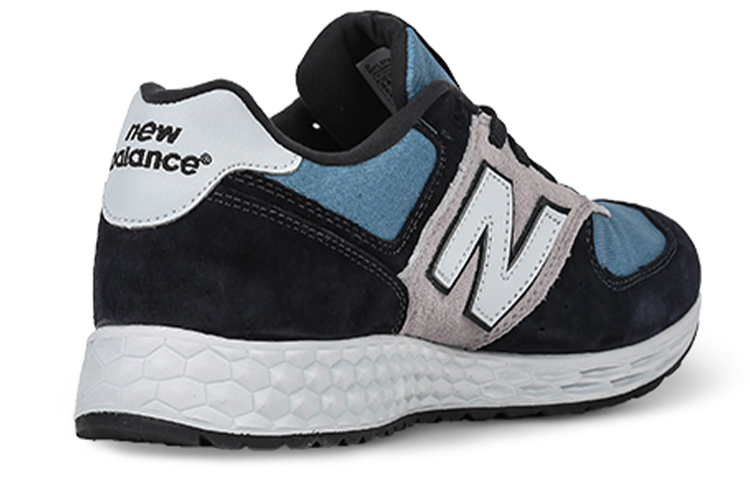 Shop ニューバランス574 ブラック/グレー/ブルー MFL574CP