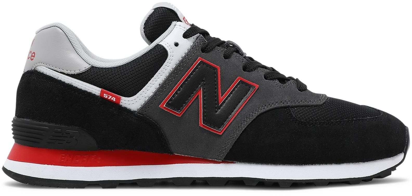 New Balance 574 Black Velocity Red ML574SM2 ML574SM2 Novelship