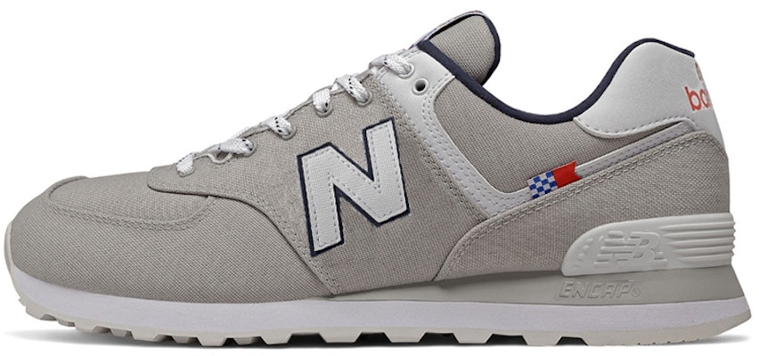 New Balance NB 574 低帮 跑步鞋 男款 白灰色 D寬 Buy New Balance NB 574 低帮 跑步鞋 男款 白灰色 D寬