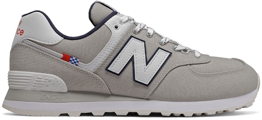 New Balance NB 574 低帮 跑步鞋 男款 白灰色 D寬 Order New Balance NB 574 低帮 跑步鞋 男款 白灰色 D寬
