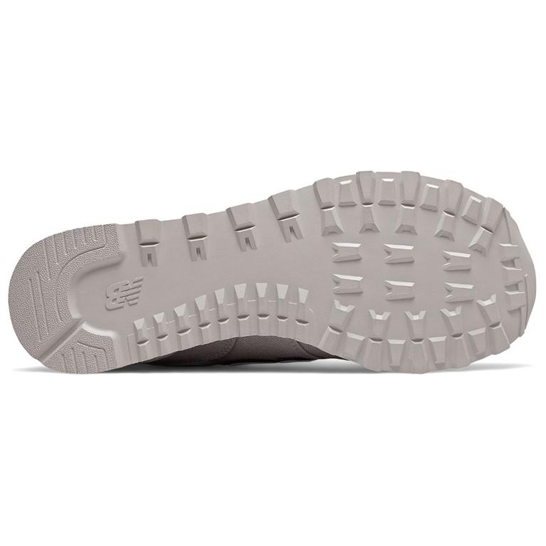 Shop New Balance NB 574 低帮 跑步鞋 男款 白灰色 D寬