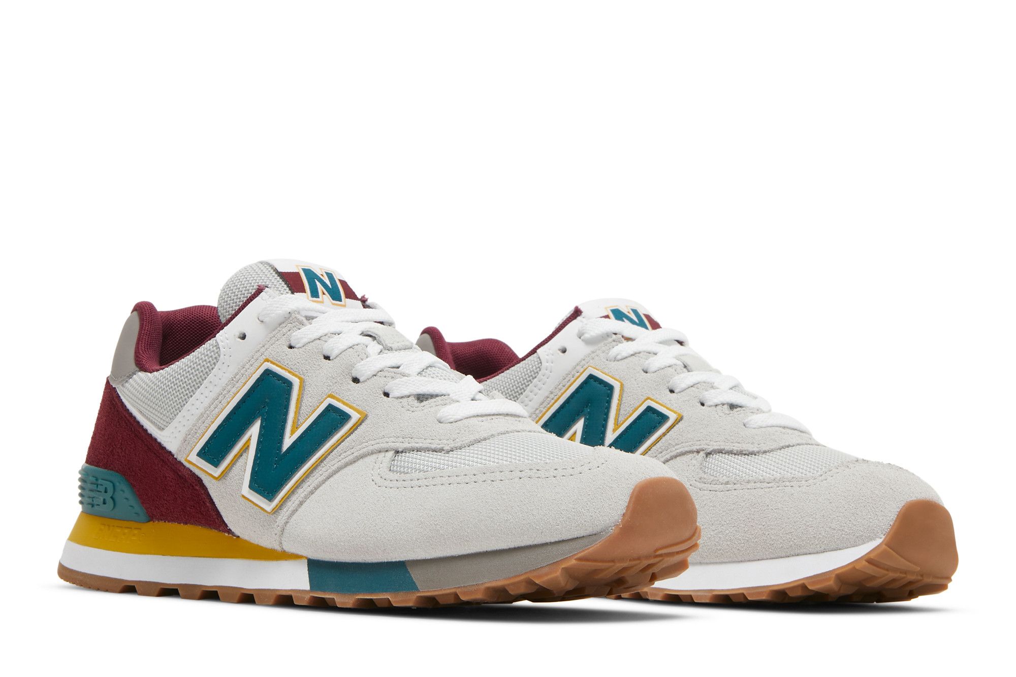 Cheap New Balance 574 'Gris Burdeos Turquesa Amarillo' ML574PR2